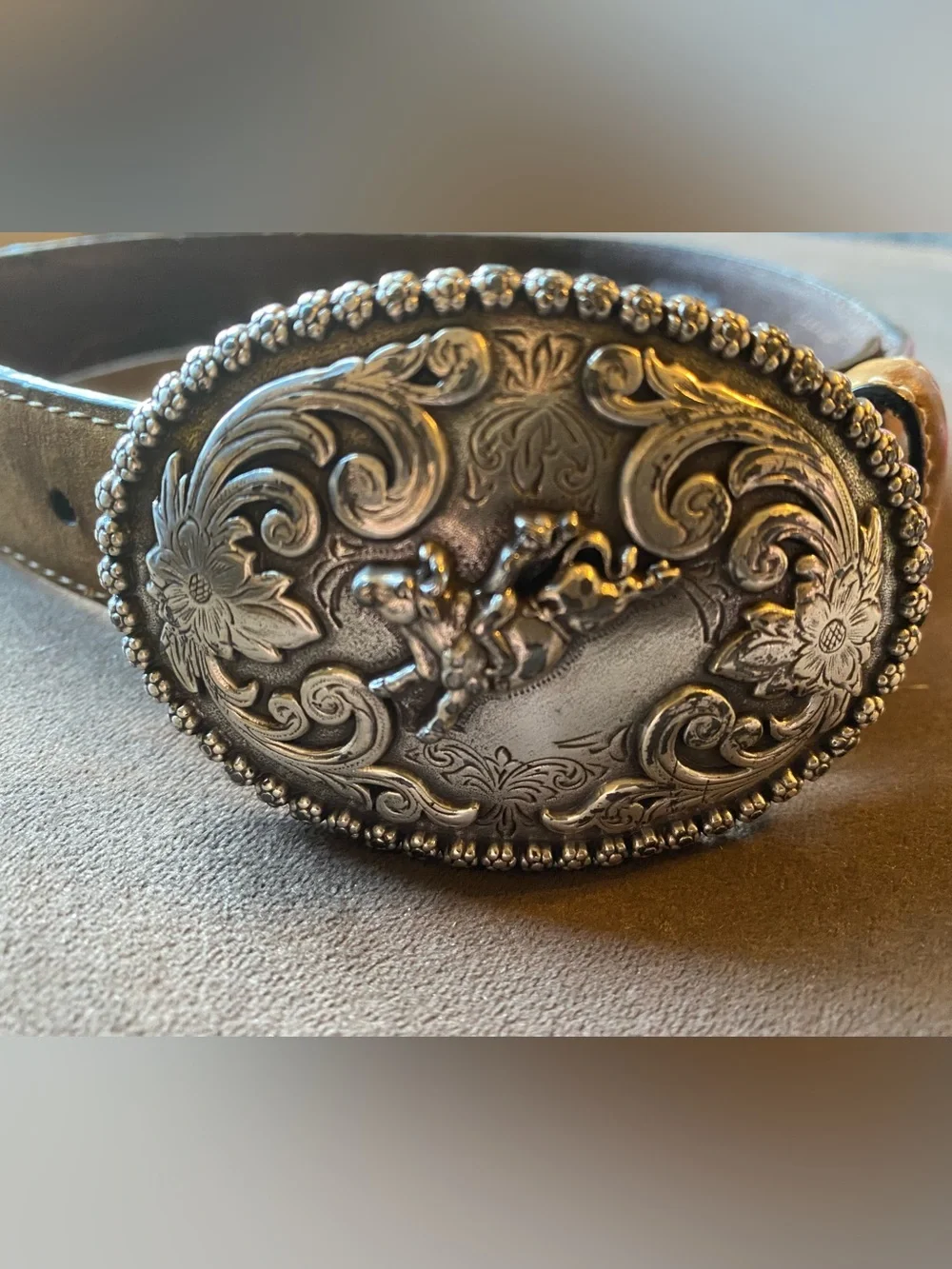 Nocona Belt Co decorative silver
